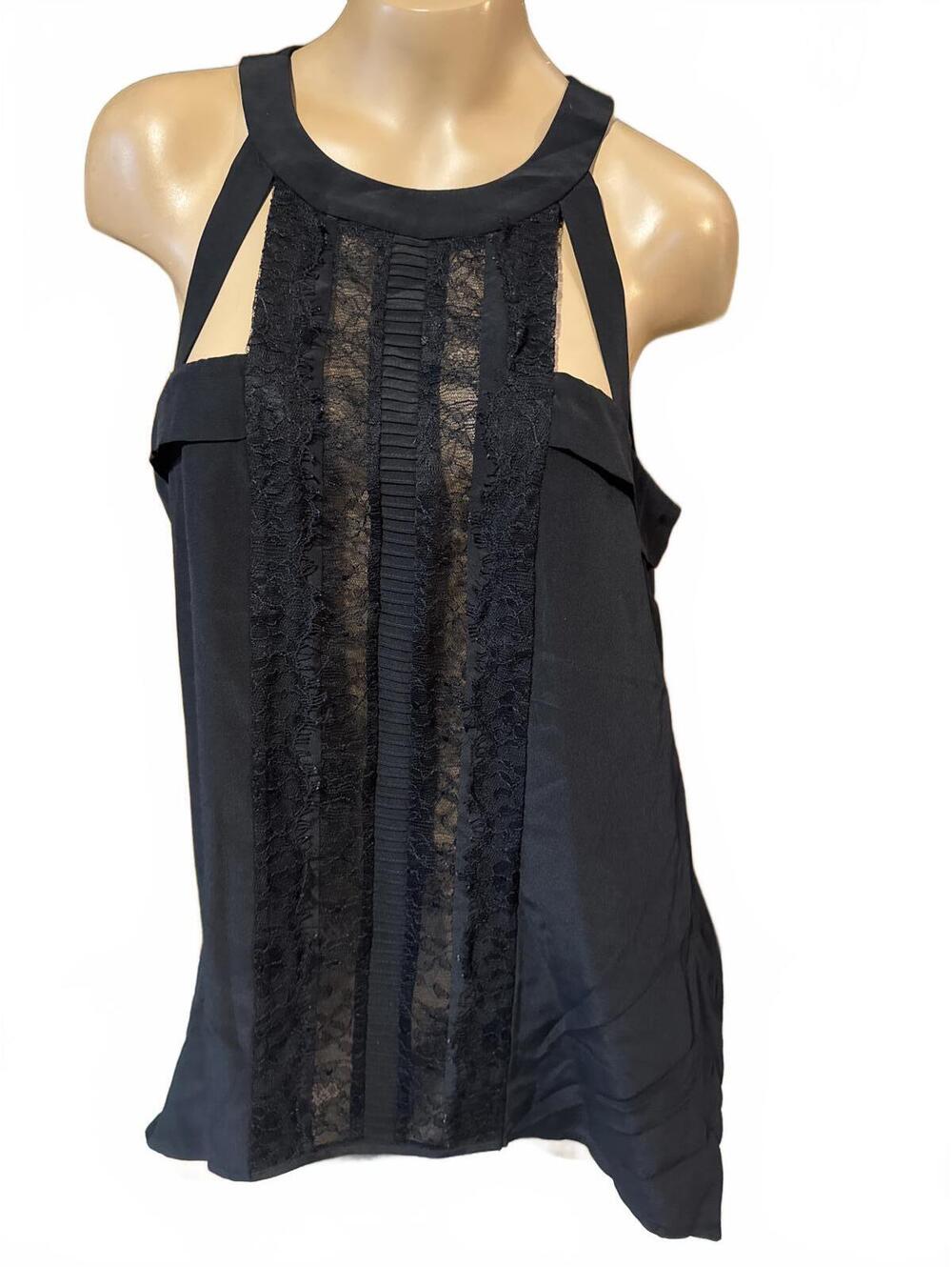 BCBG Maxazria Sleeveless Silk Blouse XS